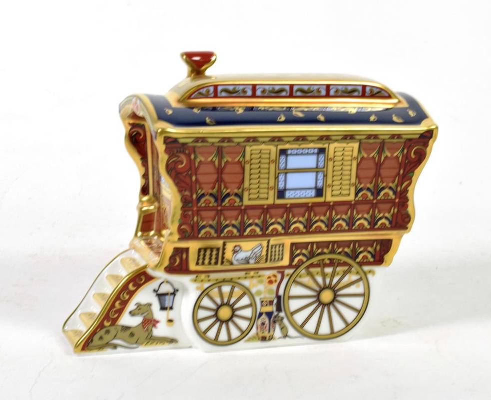 Lot 145 - Royal Crown Derby, The Hedge Wagon Gypsy Caravan
