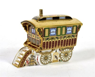 Lot 149 - A Royal Crown Derby Burton Wagon Gypsy Caravan