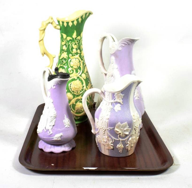 Lot 151 - Two Samuel Alcock & Co jugs and two other jugs (4)