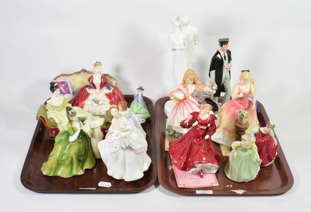 Lot 163 - Twelve various Royal Doulton ladies and two other Royal Doulton figures (14)