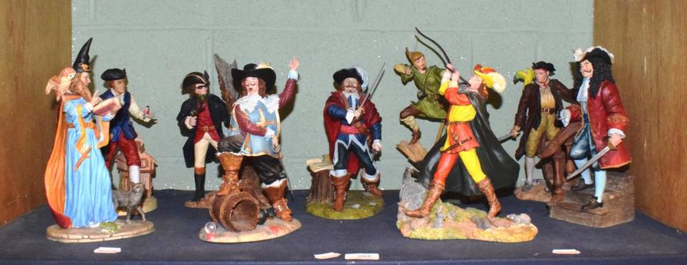 Lot 204 - A group of Royal Doulton 'Character Sculptures' series models comprising: Merlin HN3722, Dick...