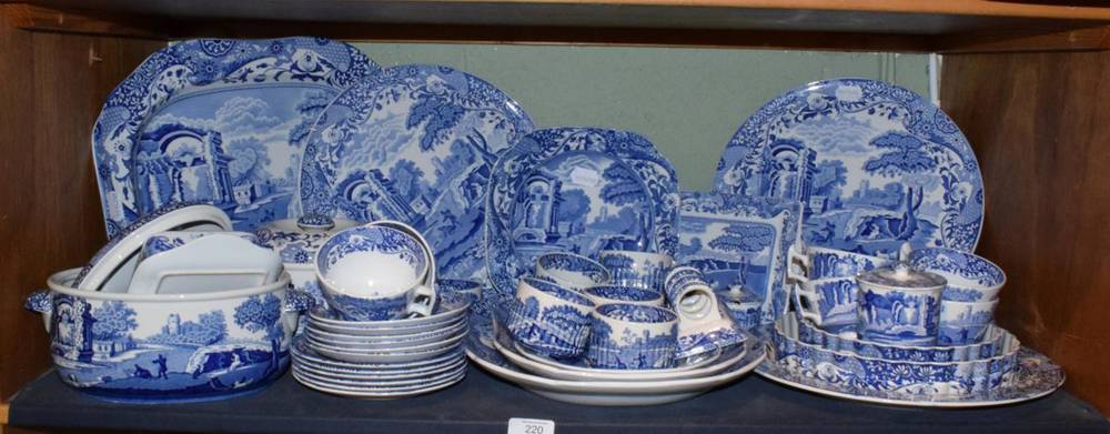 Lot 220 - Collection of Copeland Spode Italian scene blue and white china
