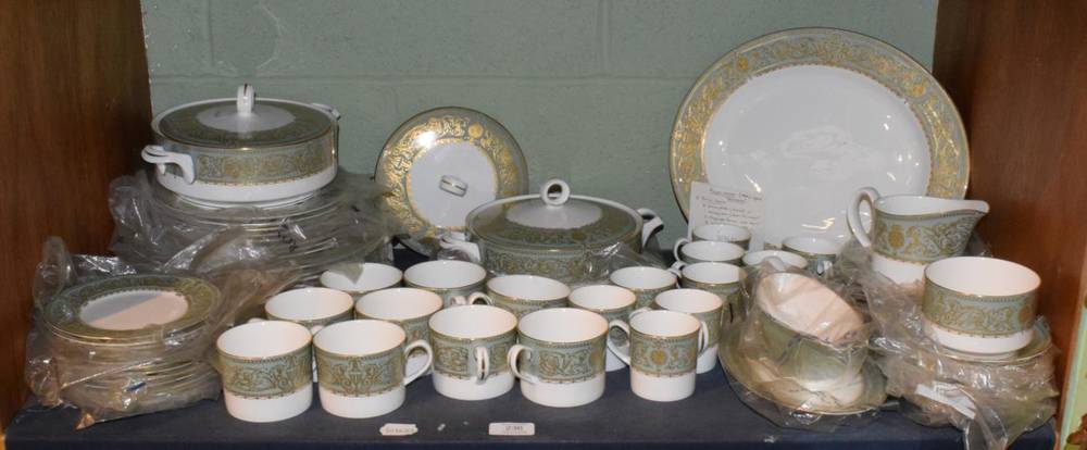Lot 236 - A Royal Worcester Balmoral pattern dinner, tea and coffee service, eight place settings; two entree