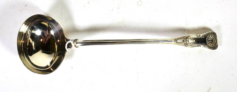 Lot 253 - A William IV silver ladle by Mary Chawner, London 1837, 9.43ozt