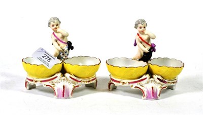 Lot 278 - A pair of 19th century Continental figural salts