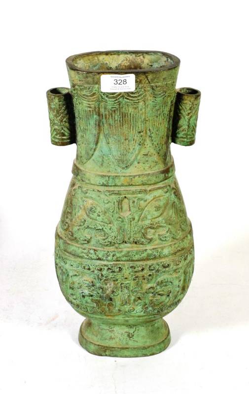 Lot 328 - A 20th century Chinese bronze vase