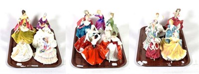 Lot 338 - Twenty various Royal Doulton ladies (on three trays)