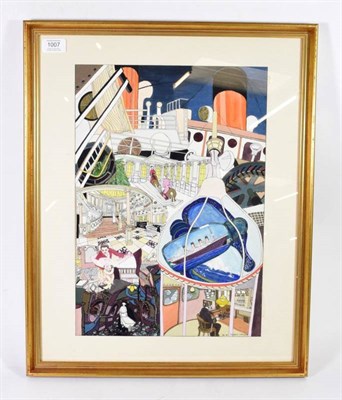 Lot 1007 - Elizabeth Shackleton (20th century) Titanic, signed and dated, May 1987, gouache, 44cm by 30.5cm