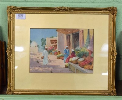 Lot 1029 - S M Gray (19th/20th century) ''Cairo'', signed and inscribed, watercolour, 17cm by 24.5cm