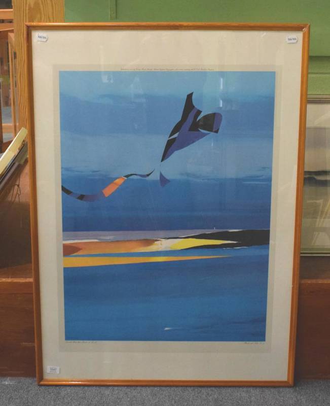Lot 1047 - After Donald Hamilton Fraser 'Beach and Kite no.3' 1979 colour print, Venture Prints Ltd,...