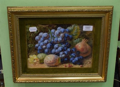Lot 1057 - A 20th century still life of fruit, watercolour, monogrammed