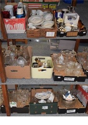 Lot 1100 - A quantity of assorted ceramics; glass and other items to include Edinburgh crystal (in ten boxes)