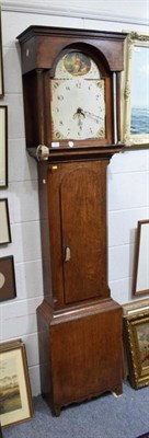 Lot 1158 - ~ An oak thirty hour longcase clock, arch painted dial signed Thomas Morpeth, Hexham, early...