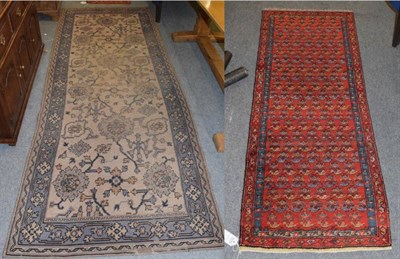 Lot 1173 - A machine made rug of Ushak design, 312cm by 205cm; together with a Meir rug (2)