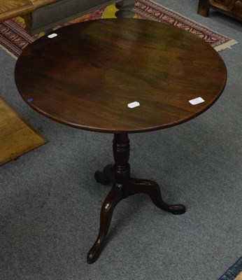 Lot 1192 - George III mahogany flip-top tripod table