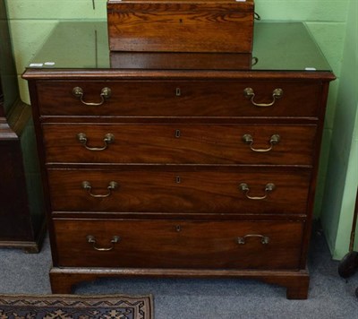 Lot 1197 - A George III mahogany four height chest of drawers