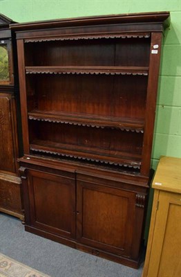 Lot 1210 - Mahogany bookcase cabinet composed of period elements