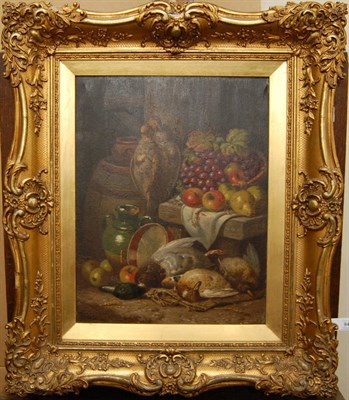 Lot 943 - Thomas Charles Bale (1855-1925) Still Life of Fruit and Dead Game Signed, oil on canvas, 46cm...