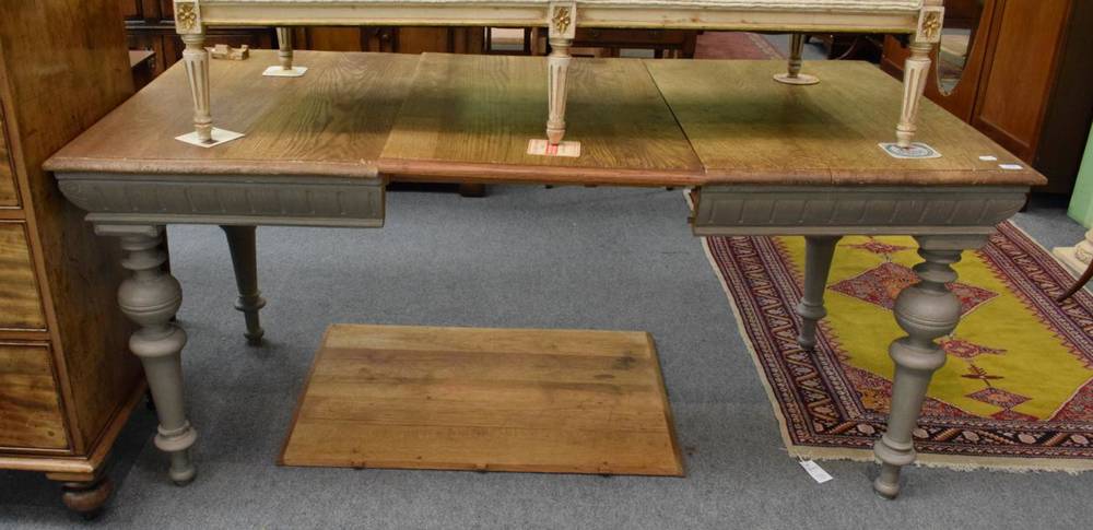 Lot 1230 - A part painted oak and pine kitchen table