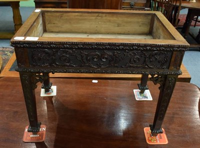 Lot 1278 - A 19th century planter of rectangular form, elaborate foliate scroll decoration, square tapered...