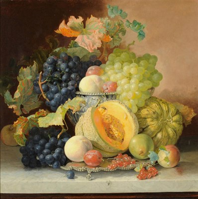 Lot 949 - Eloise Harriet Stannard (c.1828-1915) Still Life of Fruit, partially contained within a silver bowl