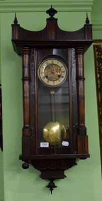 Lot 1304 - A Vienna type striking wall clock circa 1900