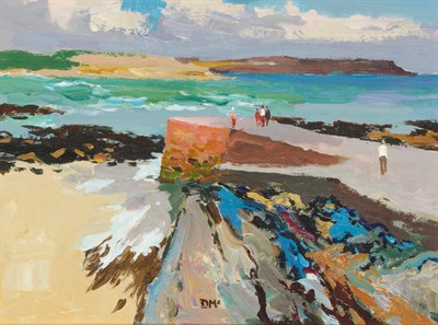 Lot 952 - Donald McIntyre RCA (1923-2009) "Rough Sea, Portscatho" Signed with the artist's initials,...