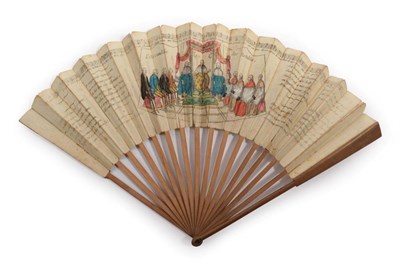 Lot 2021 - L'Assemblée Des Notables: A Final Quarter 18th Century Printed Fan, the hand coloured double paper