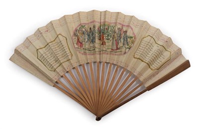 Lot 2028 - The Royal Family Visiting Paris: A Rare circa 1789 Printed Fan, of the French Revolutionary period