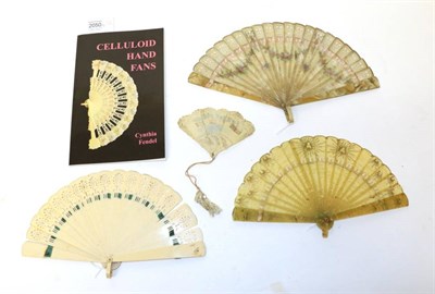Lot 2050 - Celluloid Hand Fans, by Cynthia Fendell 2001. Together with Three Small Celluloid Brisé Fans...