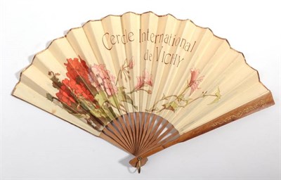 Lot 2065 - Country Sporting Pursuits: A French Paper Fan, relating to the Cercle International de Vichy,...