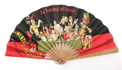 Lot 2066 - Au Tribunal De La Haye: An Early 20th Century Fan by Éventails Ganné Paris, the vibrant...