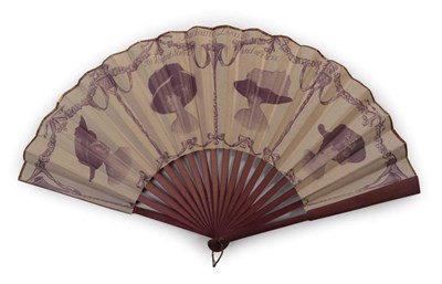 Lot 2067 - A Fashion Advertising Fan, circa 1900 to 1915, for the milliner Madame Louise, of 266 Regent Street