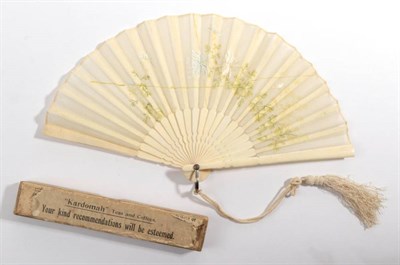 Lot 2070 - An Early 20th Century Paper Fan. with a double paper leaf, bearing a print by Thor, graphic...