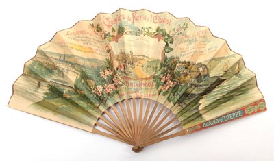 Lot 2073 - Compagnie Des Chemins De Fer De L'Ouest'', A 3rd Quarter 19th Century Fan, advertising the...