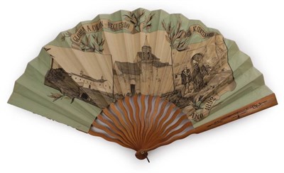 Lot 2077 - Christopher Columbus: A Large Fan, dated 1892, issued to commemorate the 400th anniversary of...