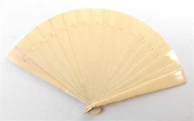 Lot 2119 - A Circa 1880's Ivory Brisé Fan, comprised of fifteen wide inner sticks and two guards, the...