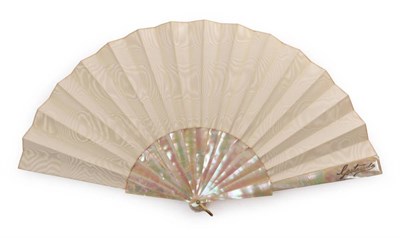 Lot 2139 - Two Circa 1880's Mother-of-Pearl Fans, both with green/pink montures which are relatively...