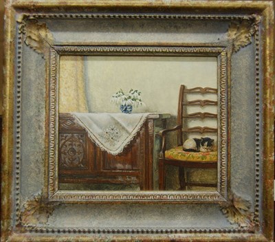 Lot 969 - Stephen J. Darbishire RBA (b.1940) "The First Snowdrop" Signed, inscribed on an exhibition...