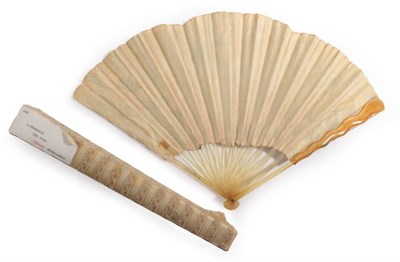 Lot 2174 - The Thomasse Swan: A Rare Early 20th Century Fan by Alfonse Thomasse, the fan leaf artist with...