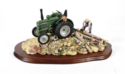 Lot 38 - Border Fine Arts 'Hauling Out' (Field Marshall Tractor), model No. JH98 by Ray Ayres, limited...