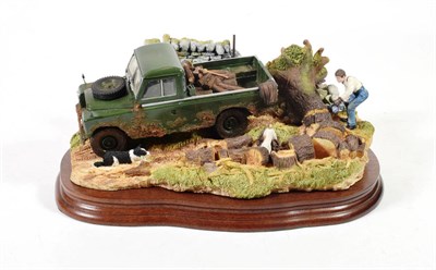 Lot 22 - Border Fine Arts 'Clearing the Way' (2006 Land Rover), model No. B0945 by Ray Ayres, limited...