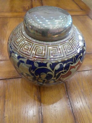 Lot 500 - A Large Pilkington's Lancastrian Ginger Jar and Cover, by William S Mycock, dated 1914, painted...