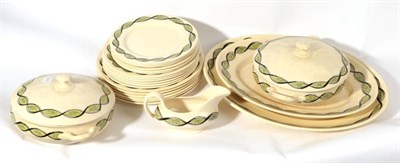Lot 523 - A Clarice Cliff Art in Industry Bizarre Dinner Service, designed by Graham Sutherland, painted with