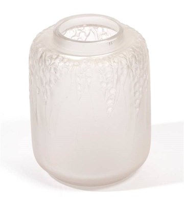 Lot 534 - René Lalique (1860-1945): A Frosted Glass Muguet Vase, No.933, moulded with...