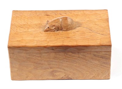 Lot 565 - Mouseman: A Robert Thompson of Kilburn English Oak Trinket Box and Cover, of rectangular form,...