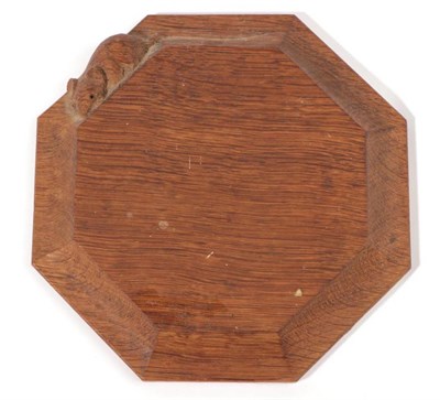 Lot 593 - Mouseman: A Roberts Thompson of Kilburn English Oak Teapot Stand/Small Chopping Board, with...