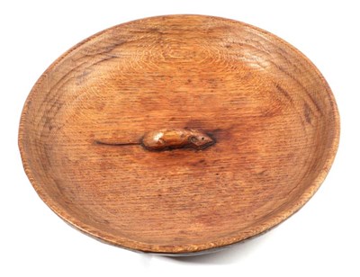 Lot 601 - Mouseman: A Robert Thompson of Kilburn English Oak Fruit Bowl, tooled interior and exterior,...