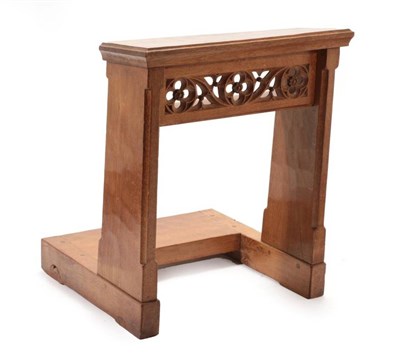 Lot 617 - Mouseman: A Robert Thompson of Kilburn English Oak Prayer Desk/Prie Dieu, the sloping top above...