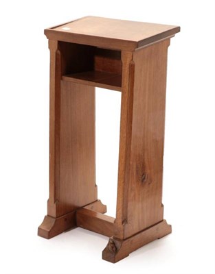 Lot 619 - Mouseman: A Robert Thompson of Kilburn English Oak Prayer Desk, the sloping top above a panel...